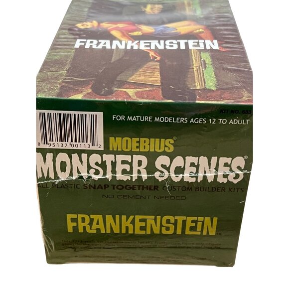 Moebius Monster Scenes Frankenstein Snap Together Model Kit Open Box - Picture 3 of 7